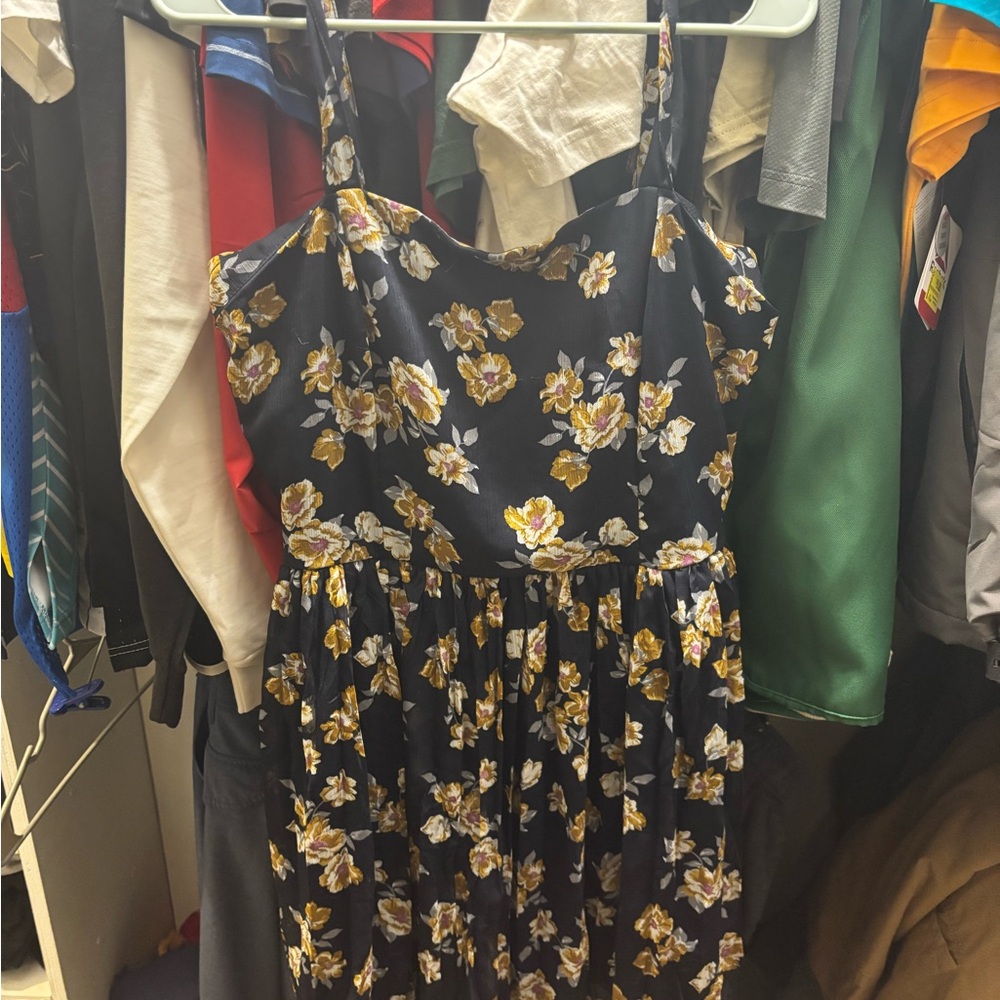 Xhilaration Navy Floral Dress